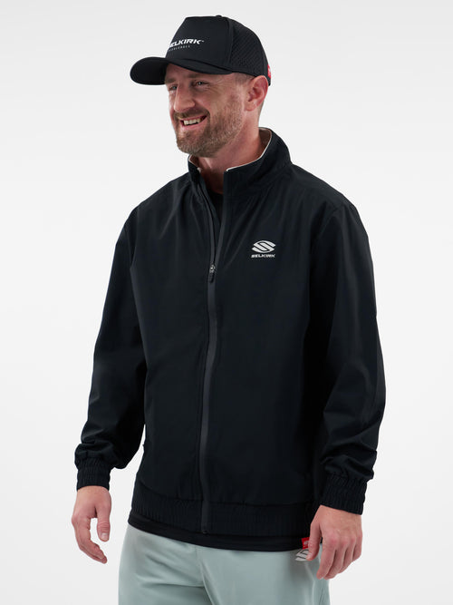 Selkirk Sport Essentials men’s warm-up pickleball full-zip jacket.