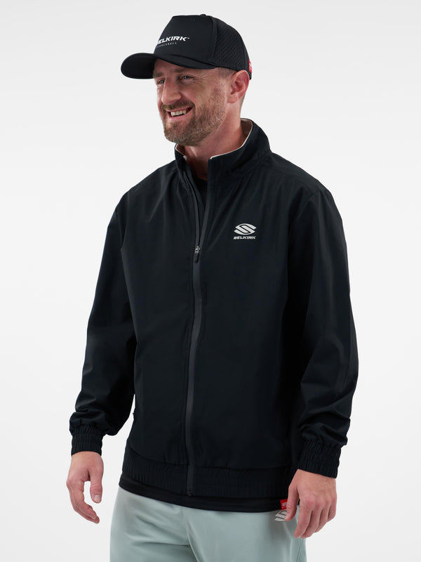 Selkirk Sport Essentials men’s warm-up pickleball full-zip jacket.
