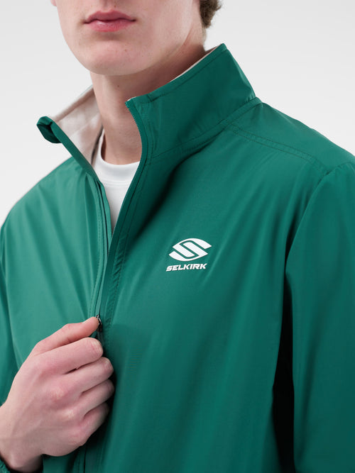 Selkirk Sport Essentials men’s warm-up pickleball full-zip jacket.