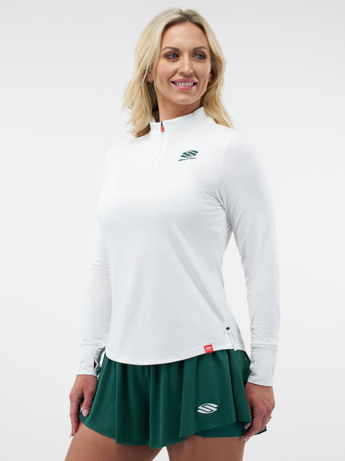 Selkirk Sport Essentials DualSoft women’s pickleball ¼-zip pullover.