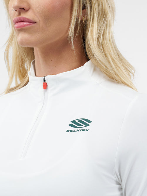 Selkirk Sport Essentials DualSoft women’s pickleball ¼-zip pullover.