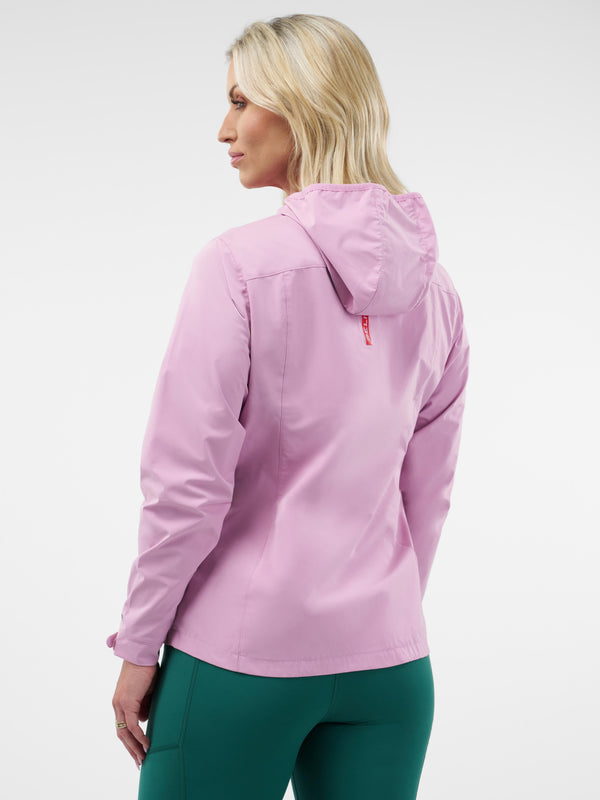 Selkirk Sport Essentials women’s hooded full-zip pickleball windbreaker jacket.