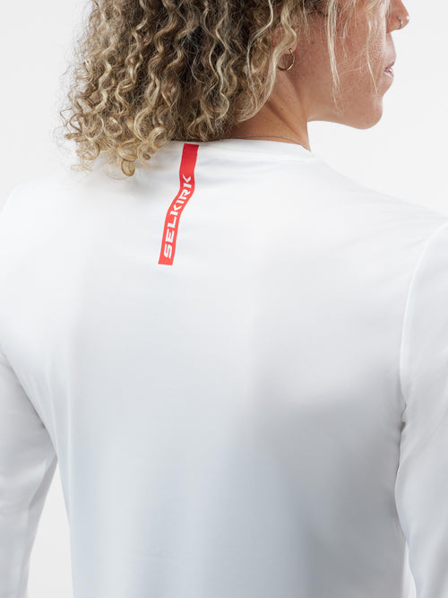 Selkirk Sport Essentials sport-wik women’s long-sleeved pickleball t-shirt.