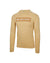 Tan Selkirk Sport Sideline Soft Cotton Long Sleeve Tee with logo on back