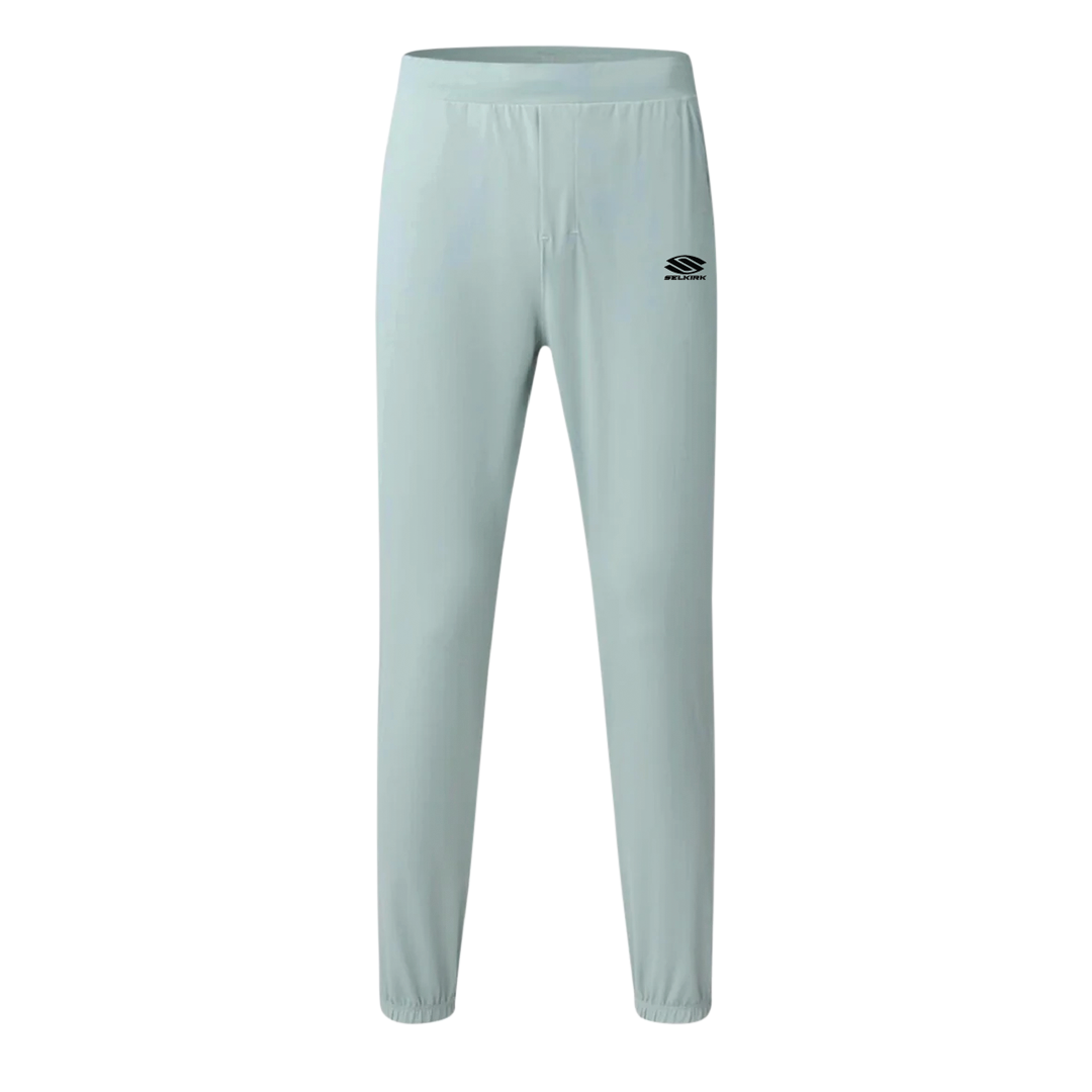 Light Gray Selkirk TruWear Men's Adapt Joggers, featuring a logo on the left thigh