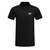 Black Selkirk TruWear men's polo shirt with logo, designed for active lifestyles.