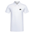 White Selkirk TruWear Men's Crest Lifestyle Performance Polo with logo on left chest