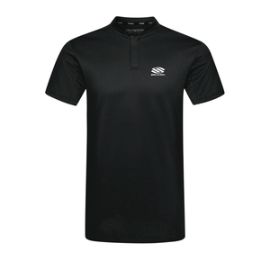 Black Selkirk TruWear Men's Pinnacle Lifestyle Blade Polo 2.0 with no-collar design