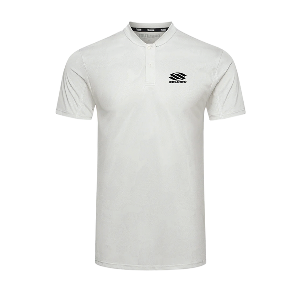 Black Selkirk TruWear Men's Vortex Lifestyle Collared Polo with logo