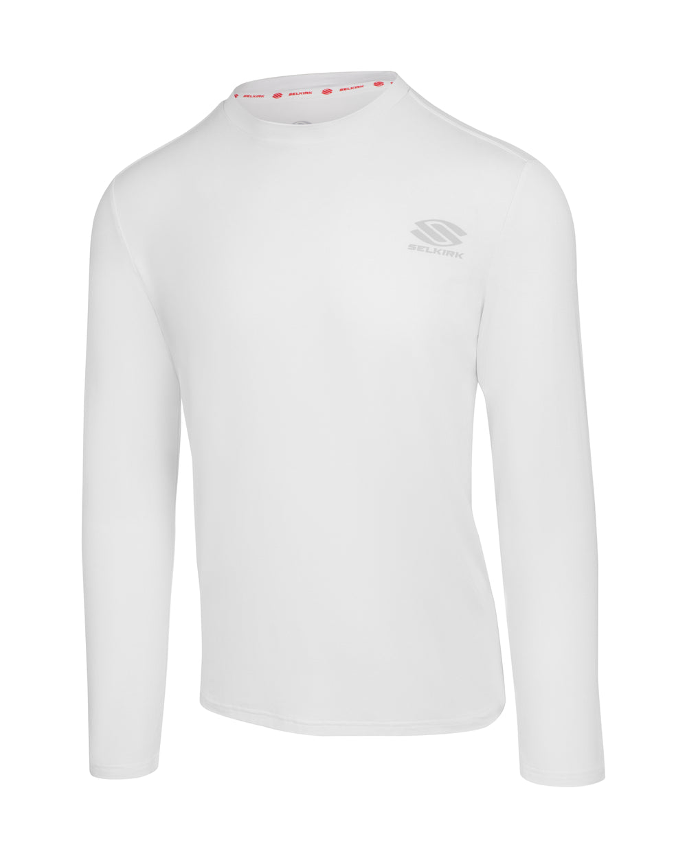 Selkirk AeroFiber Collection Men's Long-Sleeve Shirt in Black, designed for comfort and performance on the pickleball court.