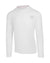 White long-sleeve shirt from the AeroFiber Collection, designed for comfort and performance.