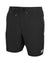 Men's black AeroFiber shorts with elastic waistband and side pockets.