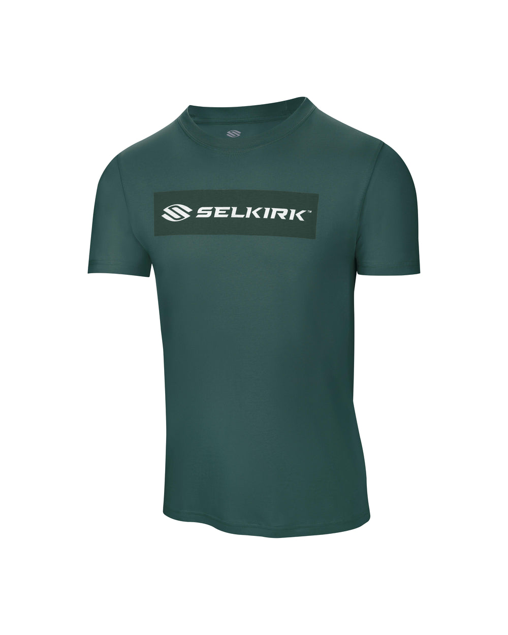 Selkirk Sport Sideline Soft Cotton Short Sleeve Tee in black with red logo
