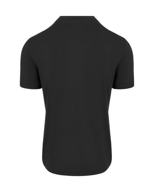 Men's black short-sleeve t-shirt from AeroFiber Collection, back view.