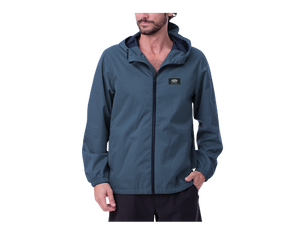 Selkirk Pickleball Spring Owen Men's Bunker Lightweight Hooded Windbreaker coat in blue.