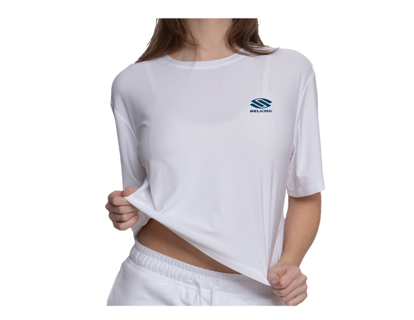 Selkirk Sport Spring Owen Women’s Aria Oversized Pickleball Crew Neck Tee Shirt.