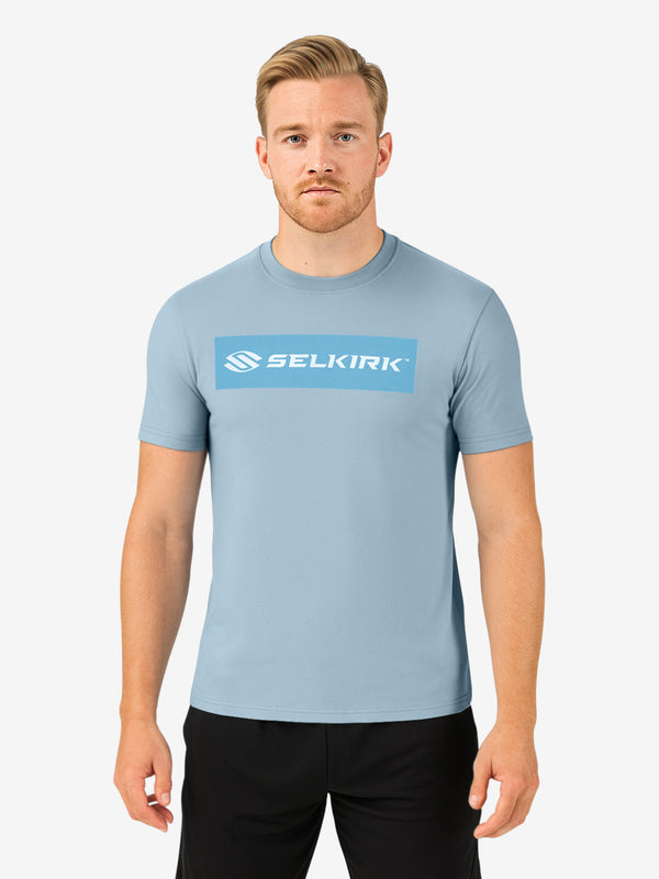 Selkirk Sport Sideline Soft Cotton Short Sleeve Tee in black with red logo