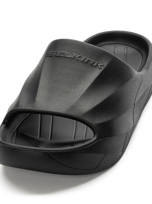 Blackout Podium Pickleball Slide with open-toe design and contoured footbed