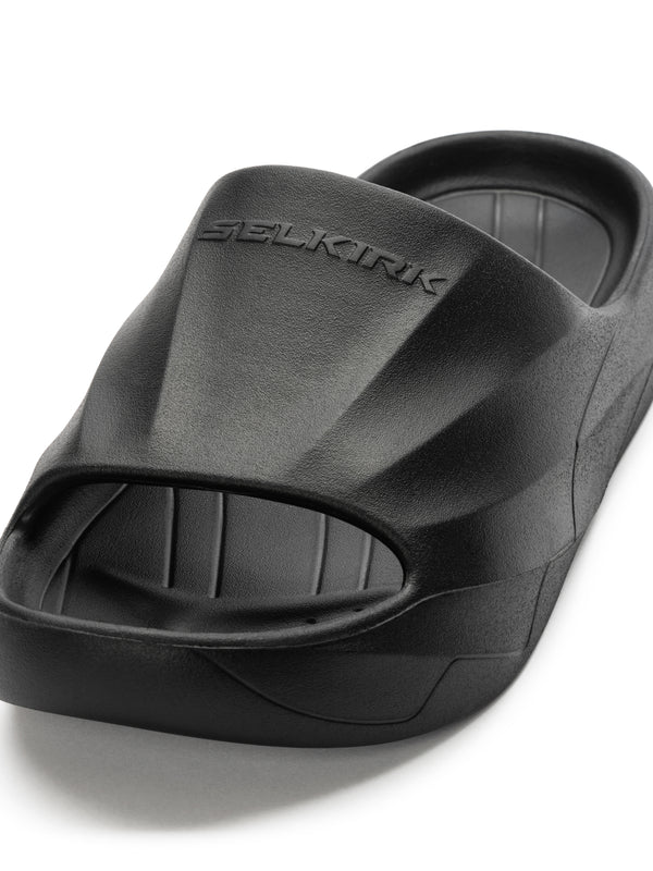 Blackout Podium Pickleball Slide with open-toe design and contoured footbed
