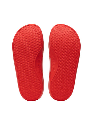 Selkirk pickleball slides shoes in red.