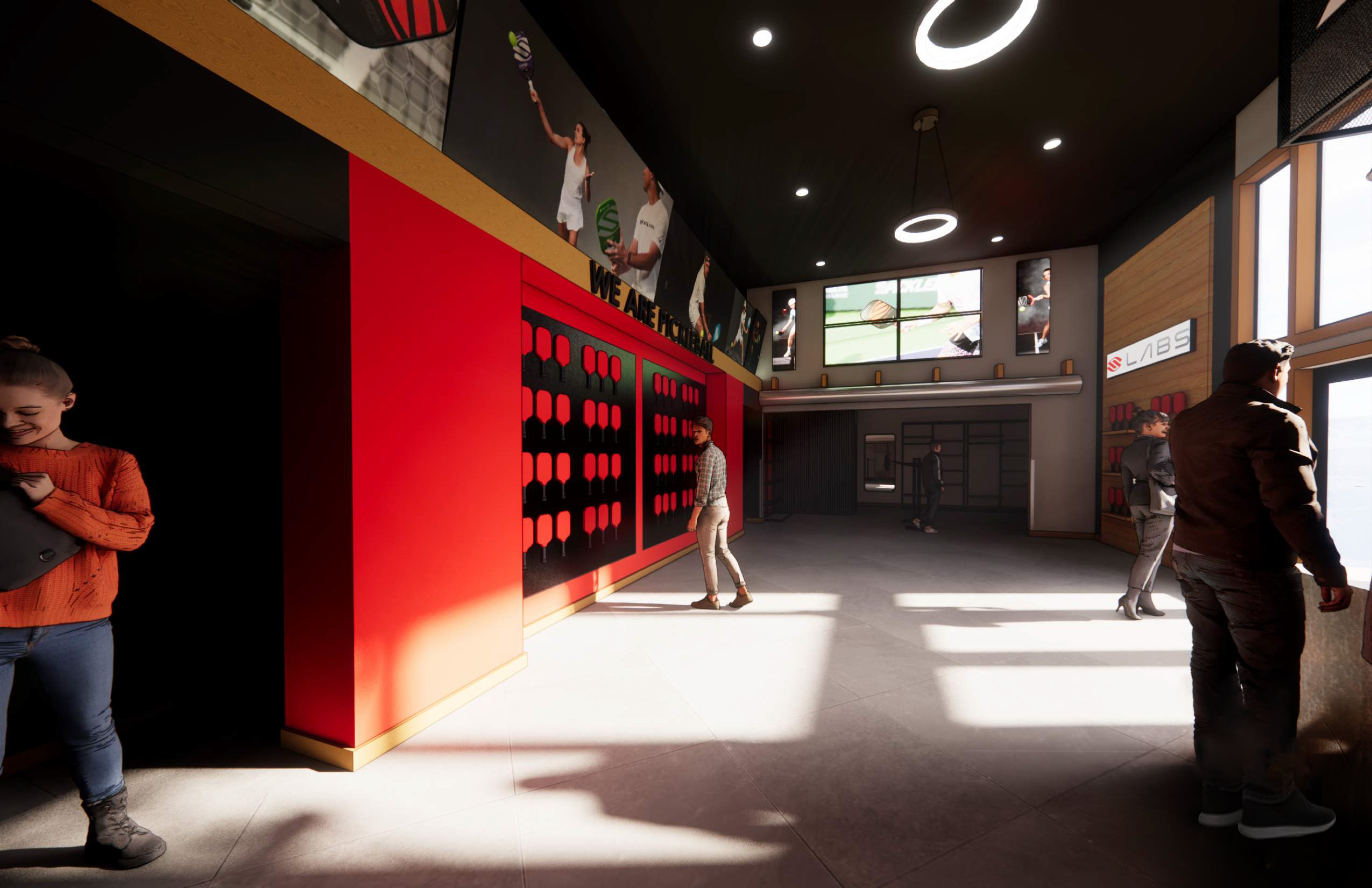 Selkirk pickleball store & pro shop in Coeur d'Alene, Idaho - rendering.