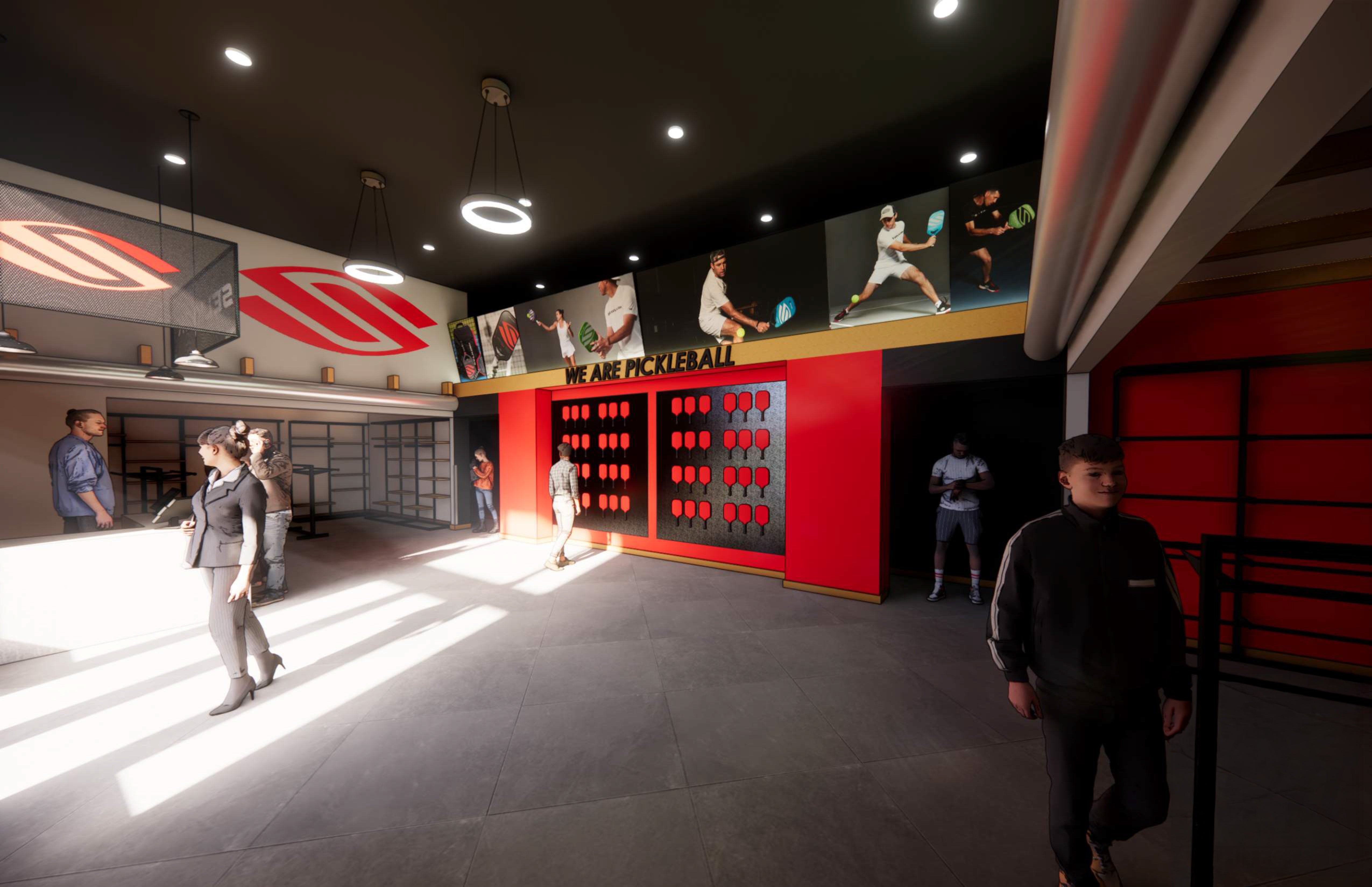 Selkirk pickleball store & pro shop in Coeur d'Alene, Idaho - rendering.
