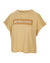 Tan Selkirk Sport Women's Sideline Soft Cotton Boxy Tee with 'Selkirk Sport' text on the front