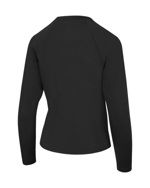 AeroFiber Collection Women's Long-Sleeve Shirt in black, back view