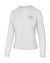 White long-sleeve shirt from the AeroFiber Collection, designed for comfort and performance on the pickleball court.