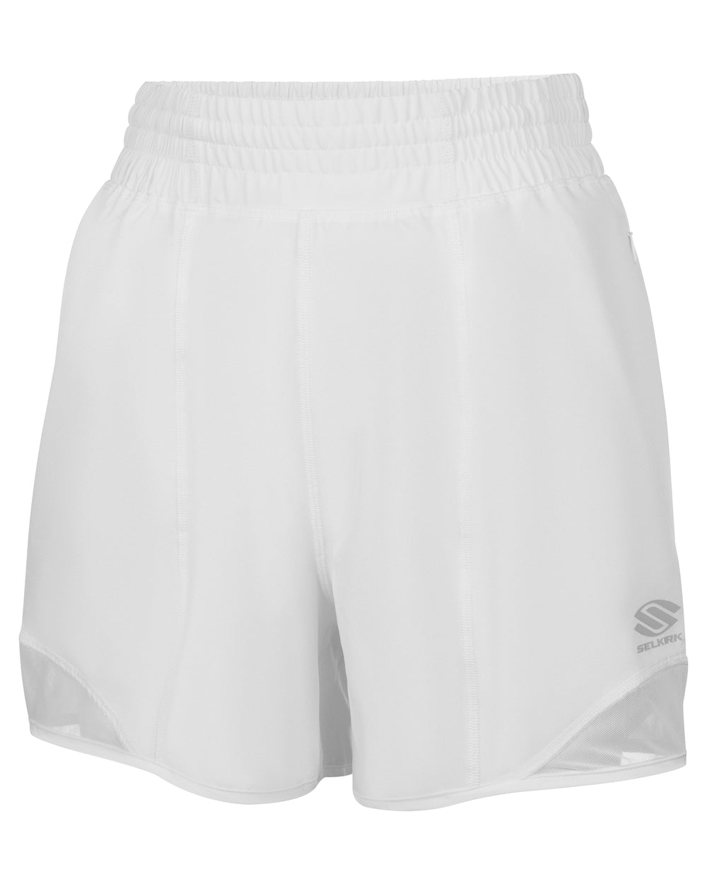 Black women's AeroFiber shorts, designed for comfort and performance on the pickleball court.