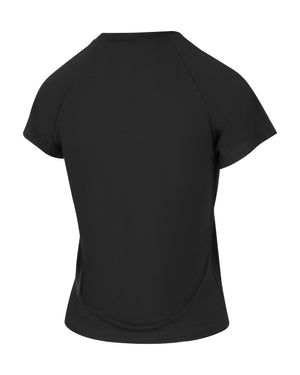 AeroFiber Collection Women's Short-Sleeve Shirt in black, back view