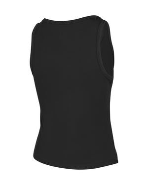 Back view of the AeroFiber women's tank top in black, size XS.