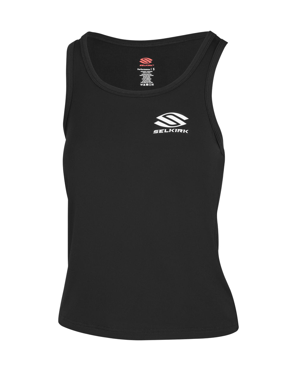 AeroFiber Collection Women's Black Tank Top, designed for comfort and performance on the pickleball court.