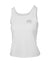 White women's tank top from the AeroFiber Collection, designed for comfort and performance on the pickleball court.