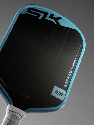 SLK ERA Power pickleball paddle, Cyan, studio detail 1