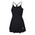 Selkirk pickleball Black AvaLee by Selkirk Women's Single-Strap Court Dress with built-in bra and shorts