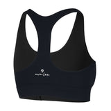 Introducing the Ava Lee Women's Zip-up pickleball Sports Bra in pink or black. 