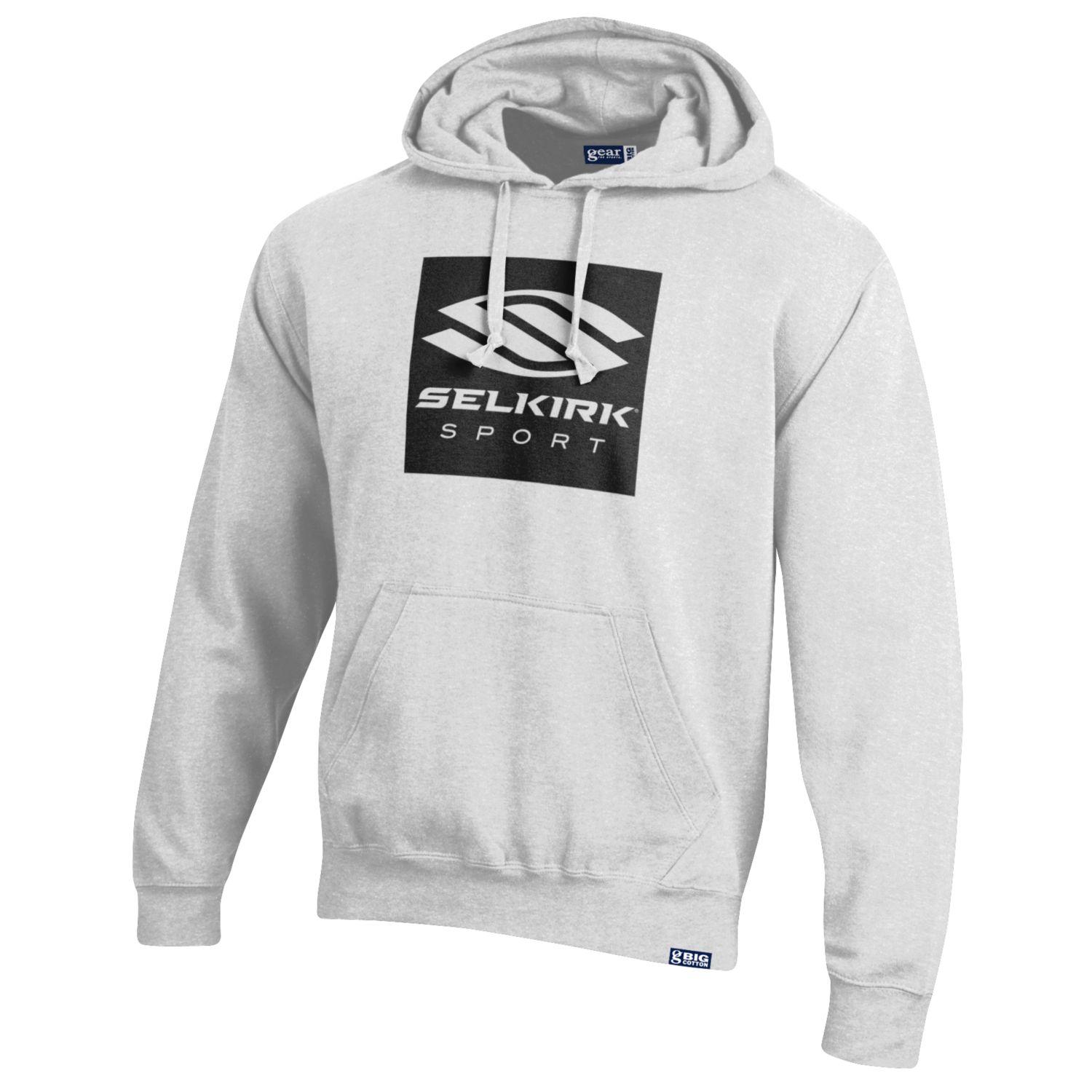 Iced/Heather Selkirk Box Logo V2 Pullover Fleece Hoodie