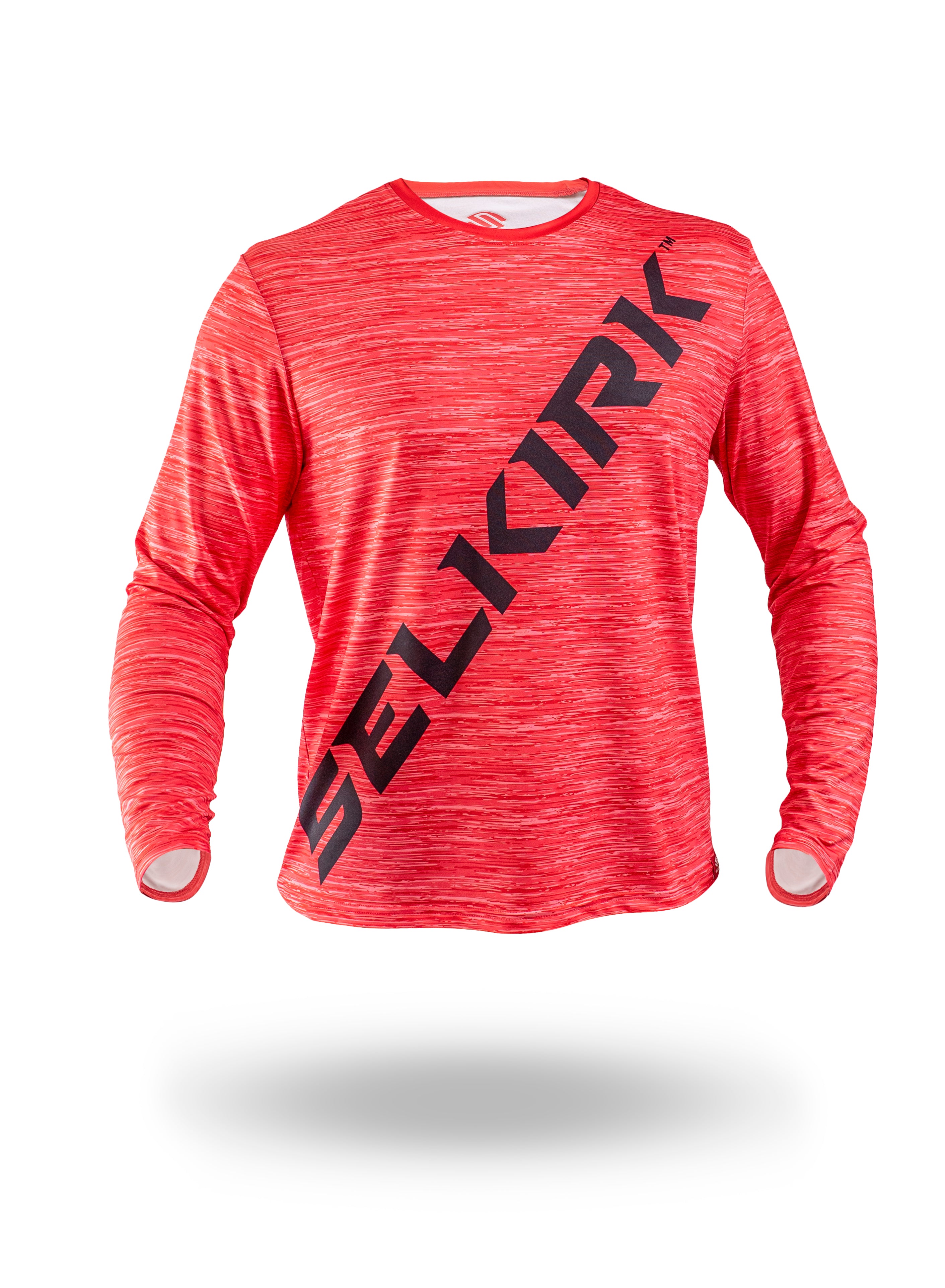 Red Selkirk Men's Big Logo 2022 Long Sleeve Crew Stretch-Wik