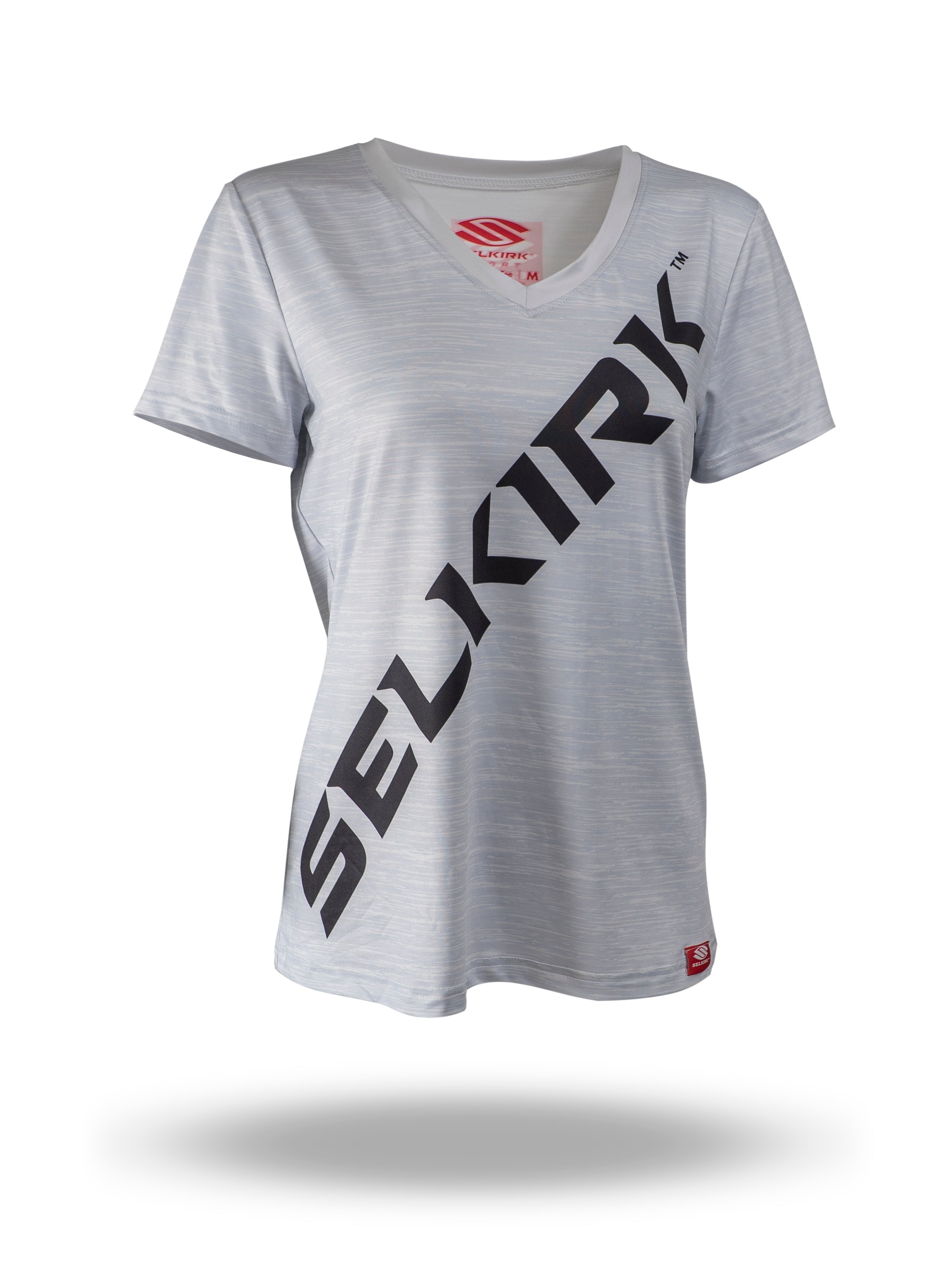 Gray Selkirk Women's Big Logo 2022 Short Sleeve Crew Stretch-Wik