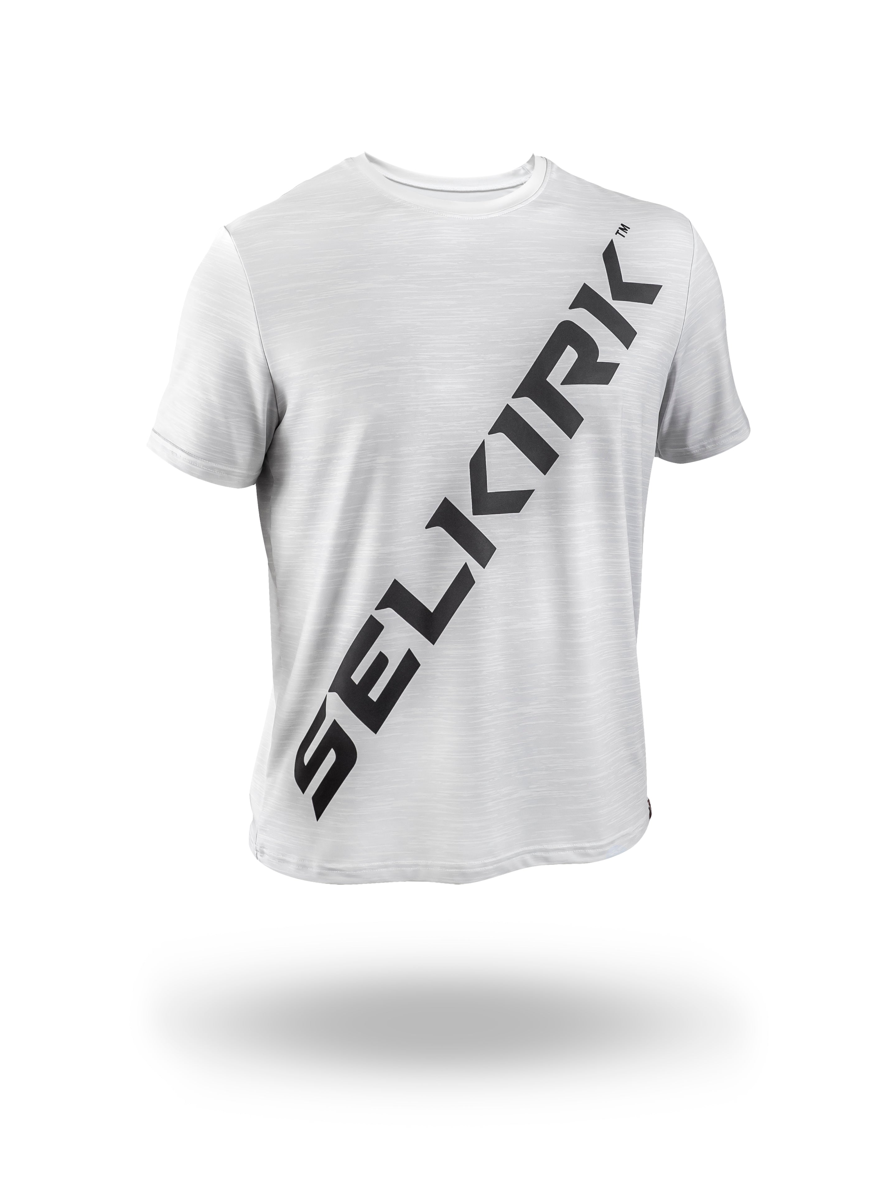Gray Selkirk Men's Big Logo 2022 Short Sleeve Crew Stretch-Wik