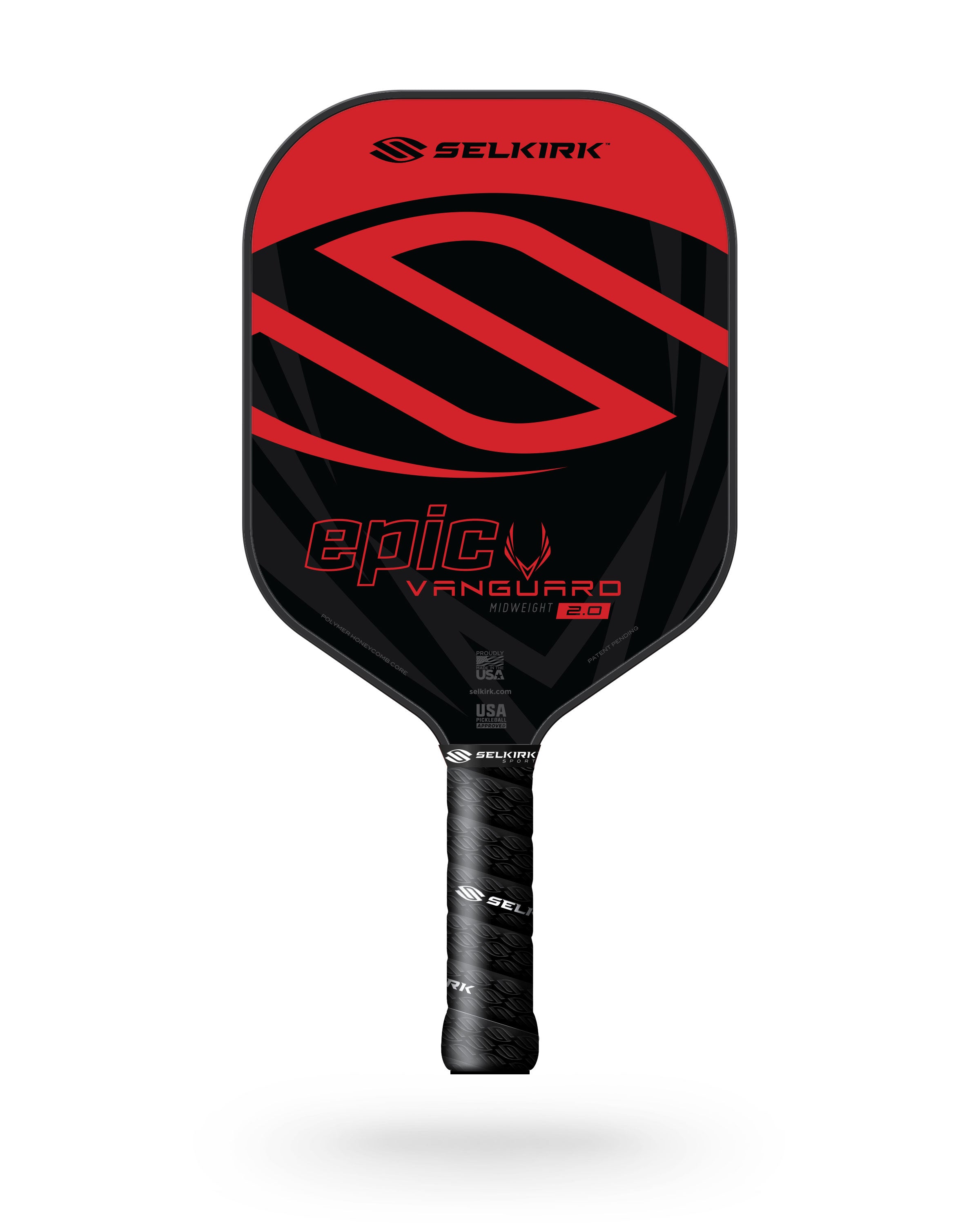 Crimson Black Selkirk Vanguard 2.0 - Epic - Pickleball Paddle