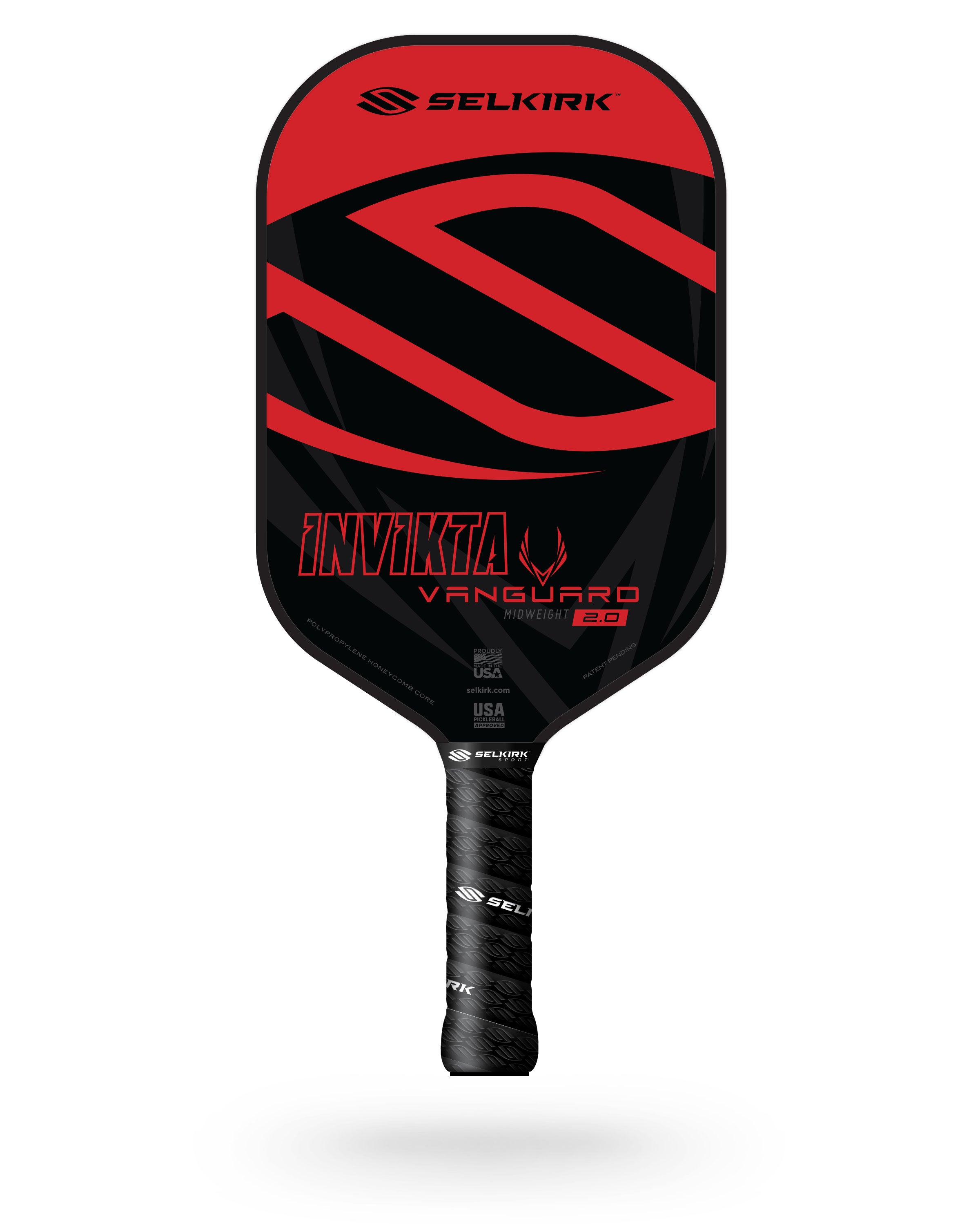 Crimson Black Selkirk Vanguard 2.0 - Invikta - Pickleball Paddle