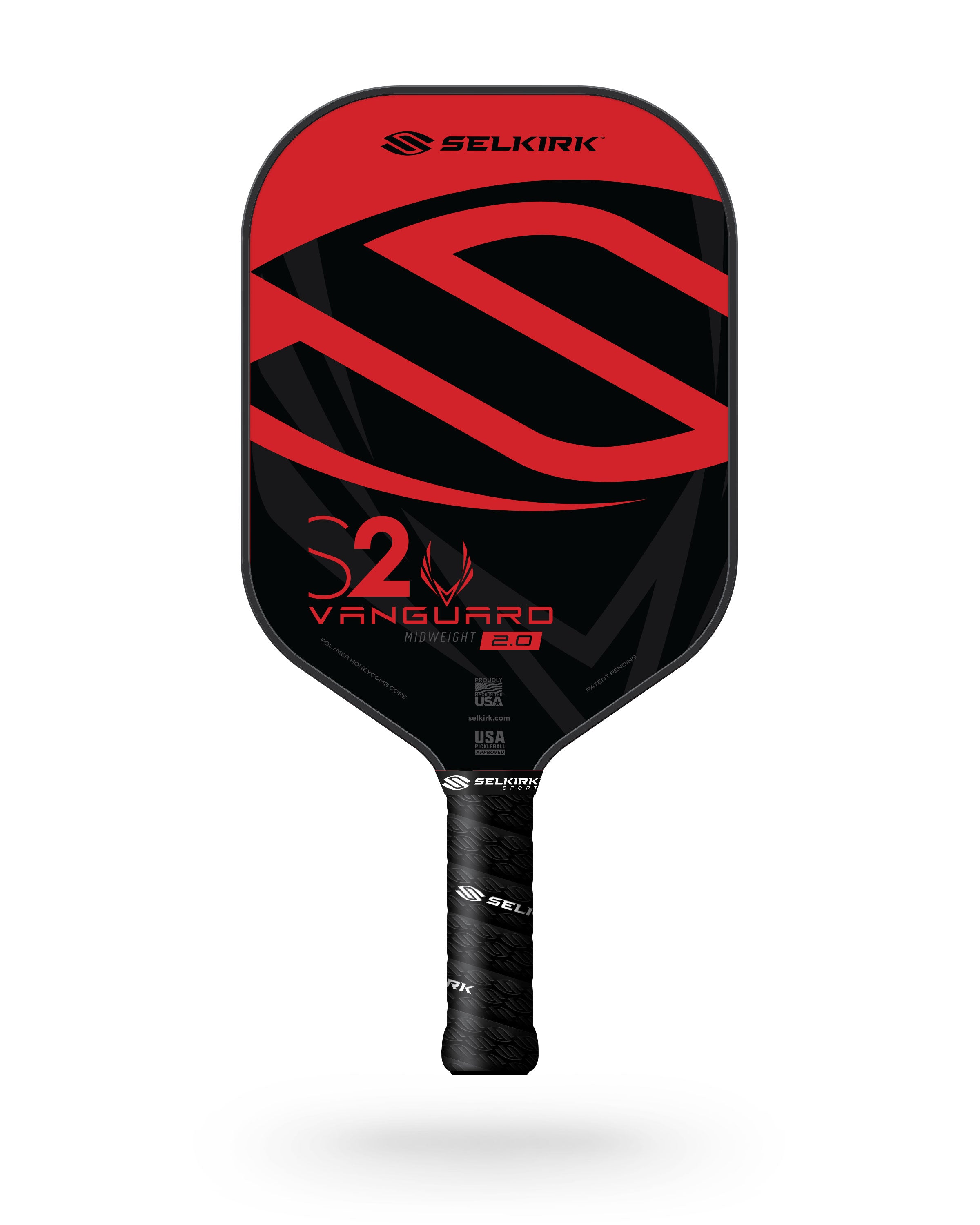 Crimson Black Selkirk Vanguard 2.0 - S2 - Pickleball Paddle