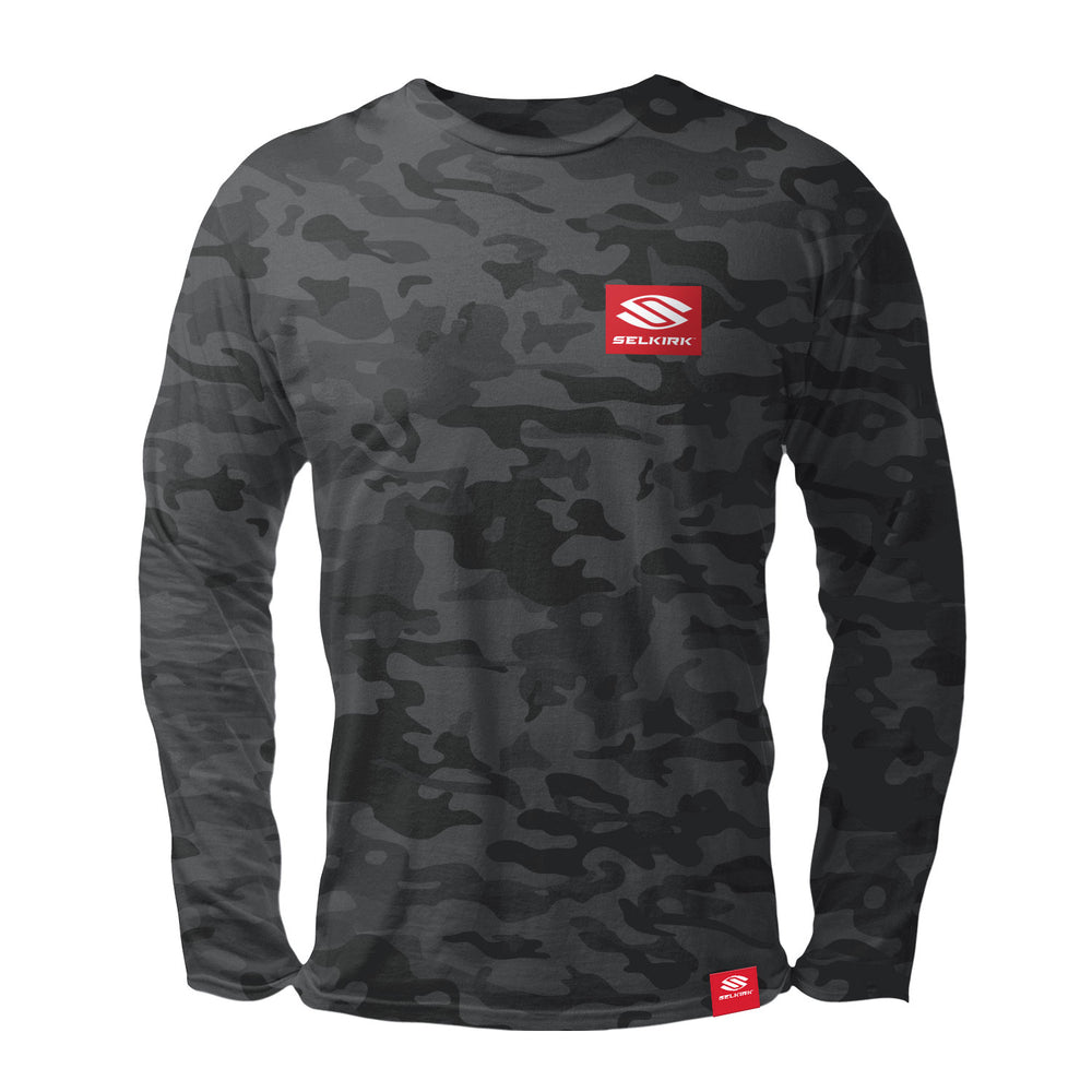 Black Selkirk Men's Red Label Long Sleeve Crew featuring Stretch-Wik Technology