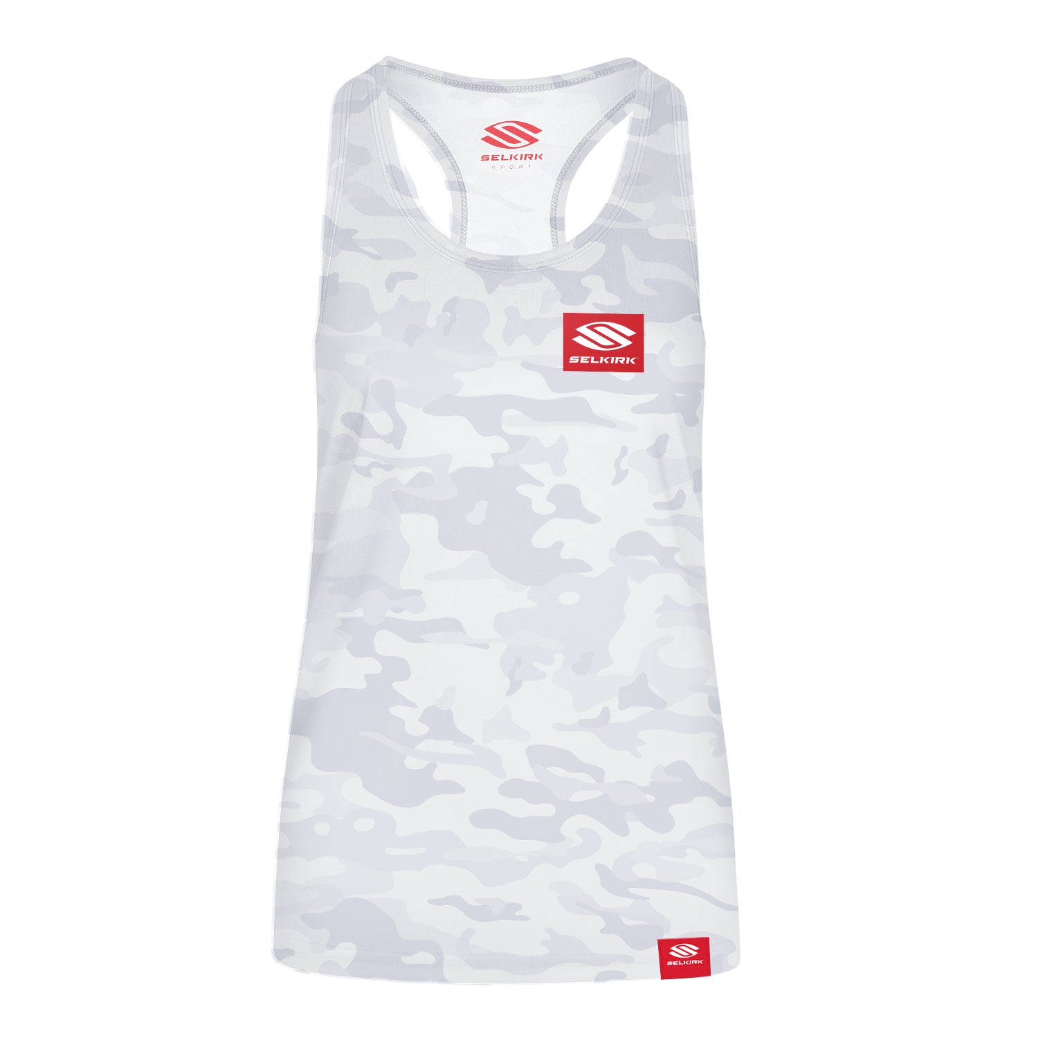 White Selkirk Women's Red Label Tank Top - Camo - Stretch-Wik Technology