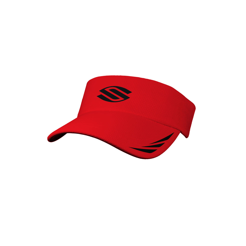White Selkirk Vanguard Performance Visor - Stretch-Fit, featuring a premium elastic back for a custom fit